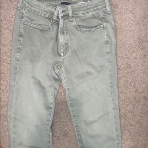 American Eagle High Waisted Green Jeans